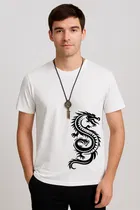 Round Neck Printed T-Shirt for Men 