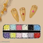 Nail Art Palette Five Petal Small Flower Decorations, 12 Grids Boxe Resin, Nail decorations Art Accessories Jewelry DIY For Manicure Design Accessories