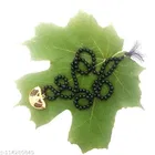 Black Hakik Mala with Ganesh Ji Locket for Men 