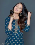 Rayon Printed Kurti with Palazzo Set for Women 