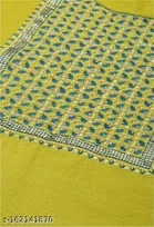 Cotton Blend Embroidered Kurta with Pant & Dupatta for Women 