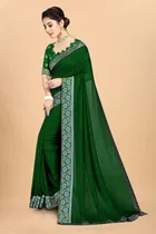 Vichitra Embroidery Saree for Women 