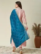 Anarkali Sequence Work Dupatta Set for Women 