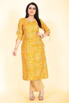 Cotton A-Line Kurti with Pant 