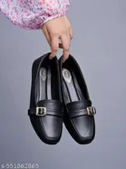 Shoetopia Solid Synthetic Ballerinas 