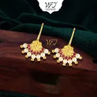 Brass Pearl Ear Cuffs for Women 