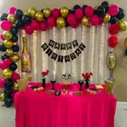 Cocktail Theme Birthday Balloon Decoration Kit , Multicolor, Pack Of 69