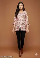 Round Neck Rayon Top for Women 