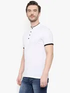 Mandarin Collar Solid T-Shirt for Men 