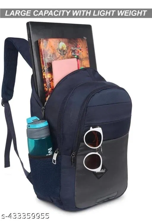Polyester Backpack for Men & Women, Blue