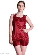 Satin Nightdress Set for Women 
