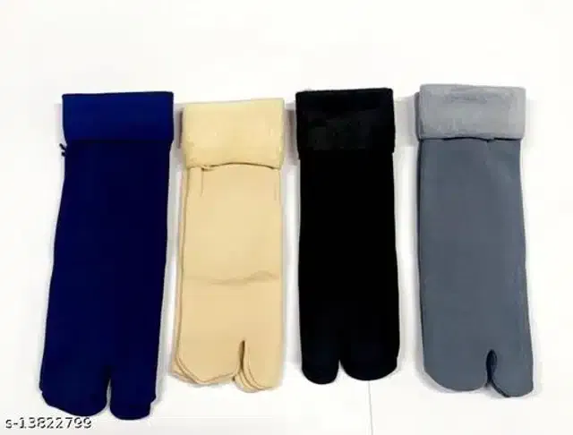 Velvet Socks for Women (Multicolor, Pack of 4)