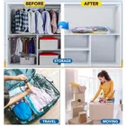 Vacuum Bags for Travel, Space Saver Bags, Compression Storage Bags, Ziplock Bag with Hand Pump 