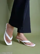 Shoetopia White Solid Sandals 
