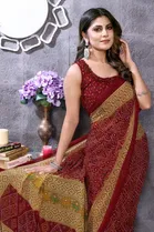 Georgette Printed Saree for Women 