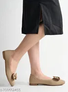 Shoetopia Ballerinas Beige Solid IND-6