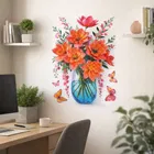 Fancy 3D Floral Wall Sticker, 35X60cm