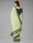 Vichitra Solid Saree for Women 