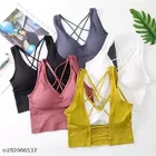 Nylon Elastane Bra for Women, Blue 