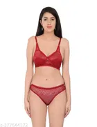 Polycotton Bra with Panty for Women 