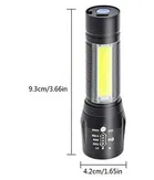 Portable Mini Aluminum Cob Tactical Zoomable Torch 