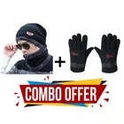 Beanie Cap with Neck Warmer & Gloves for Unisex 