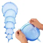 Silicone Reusable 6 Pcs Magic Stretch Lids, Multicolor, Set of 1