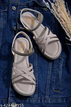 Shoetopia Flat Sandals Grey IND-3
