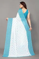 Casual Georgette Women Printed Saree With Unstitched Blouse 