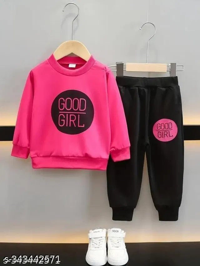 Cotton Blend Clothing Set for Girls (Multicolor, 9-10 Years)