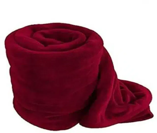 Fleece Solid Blanket (Multicolor, 210x140 cm)