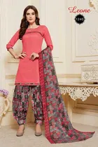 Sharda Classy Leon Crepe Women Printed Unstitched Casual Dress Material Suit 