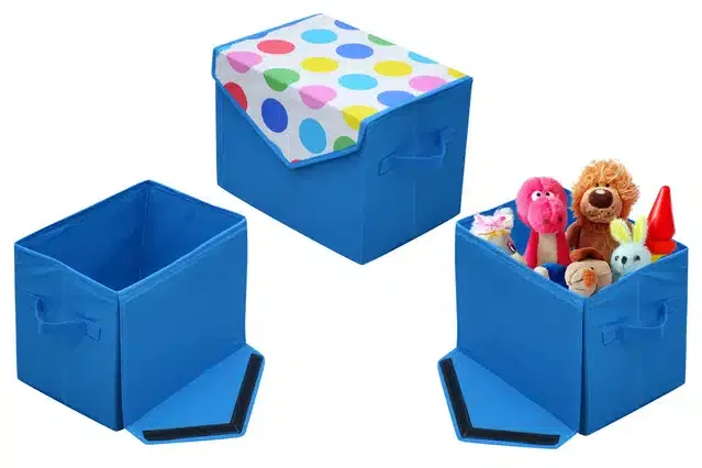 PVC Printed Toys Storage Box (Multicolor)