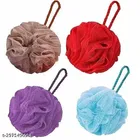 Plastic Bathing Loofah (Multicolor, Pack of 4)