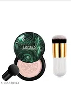 Sunisha 3 in 1 Air Cushion Foundation with Foundation Brush (Multicolor, Set of 2)