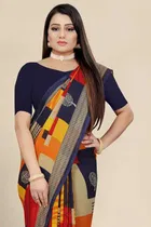 Georgette Printed Saree for Women 