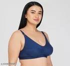 Cotton Blend Solid Non Padded Bra for Women 
