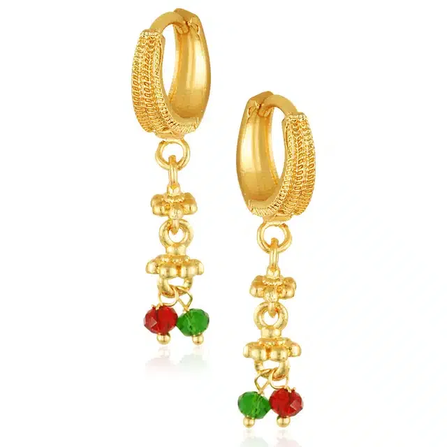Gold Plated Earrings for Women & Girls (Gold, Set of 1)