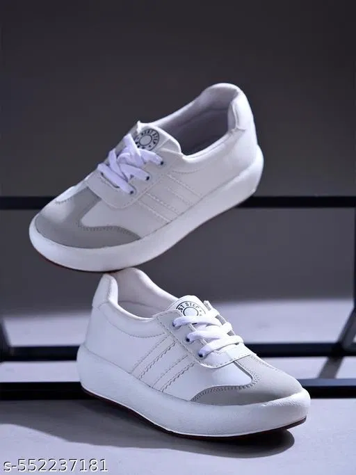 Shoetopia Girls Sneakers White (9-10 Years)