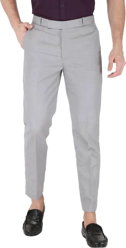 Viscose Rayon Trouser for Men (Grey, 36)