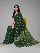 Georgette Foil Printed Saree for Women 