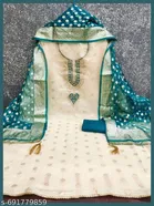 Silk Blend Embroidered Punjabi/All Over Suits for Women 