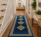Alaqsa Graceful Bed runner 24x72 inch Blue Pack of 1