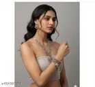 Samridhi German Oxidised Necklace Set for Women and Girls Jewellery Set with Earring Rani haar set and bracelet combo pack of 2 combo