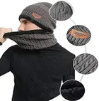 Woolen Cap with Neck Warmer & Hand Gloves for Men & Women 