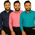 Cotton Blend Solid Shirts for Men, Multicolor 