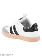 Striped Synthetic Ballerinas for Girls 