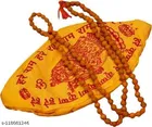 Haldi Mala Baglamukhi Mala Turmeric Rosary Wood Chain with Jaap Bag for Men 