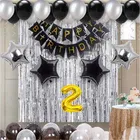 2nd Happy Birthday Balloon Decoration Kit, Silver, Set of 1