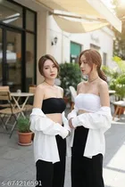 Cotton Bandeau Bra for Women, Pack of 2 